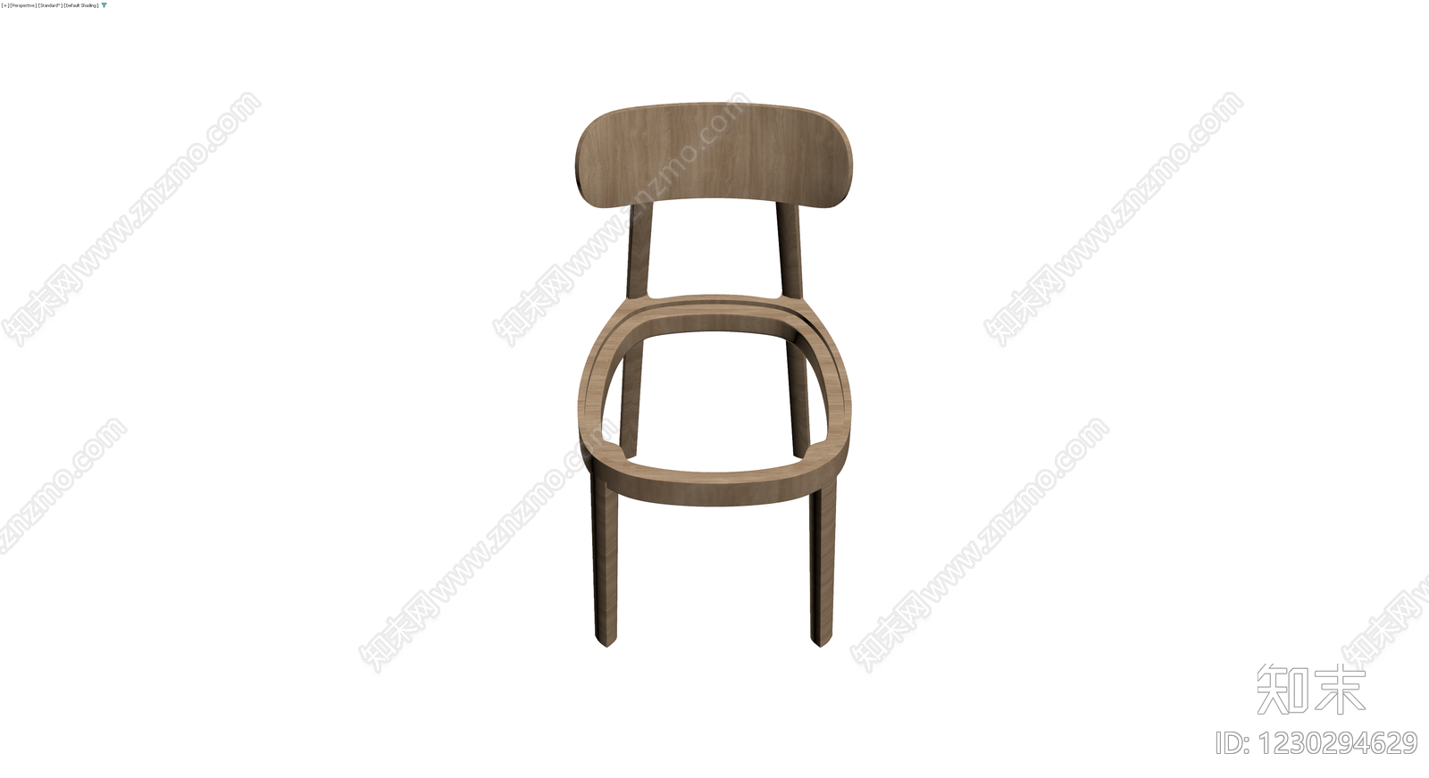现代木质圆环椅3D模型下载【ID:1230294629】