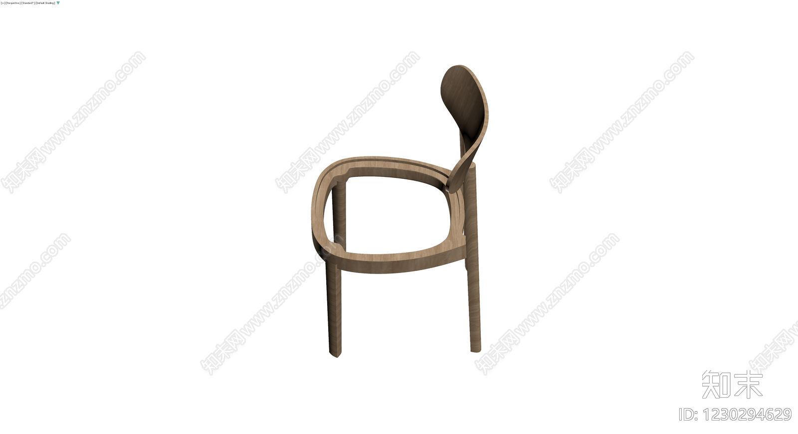 现代木质圆环椅3D模型下载【ID:1230294629】