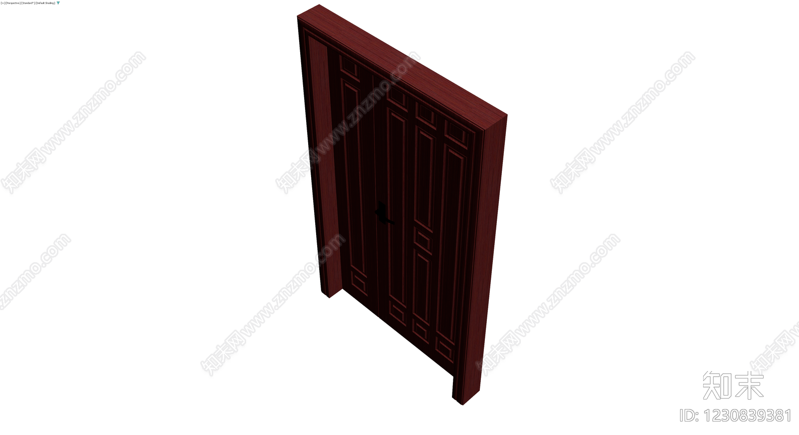 深红木纹双开门模型3D模型下载【ID:1230839381】