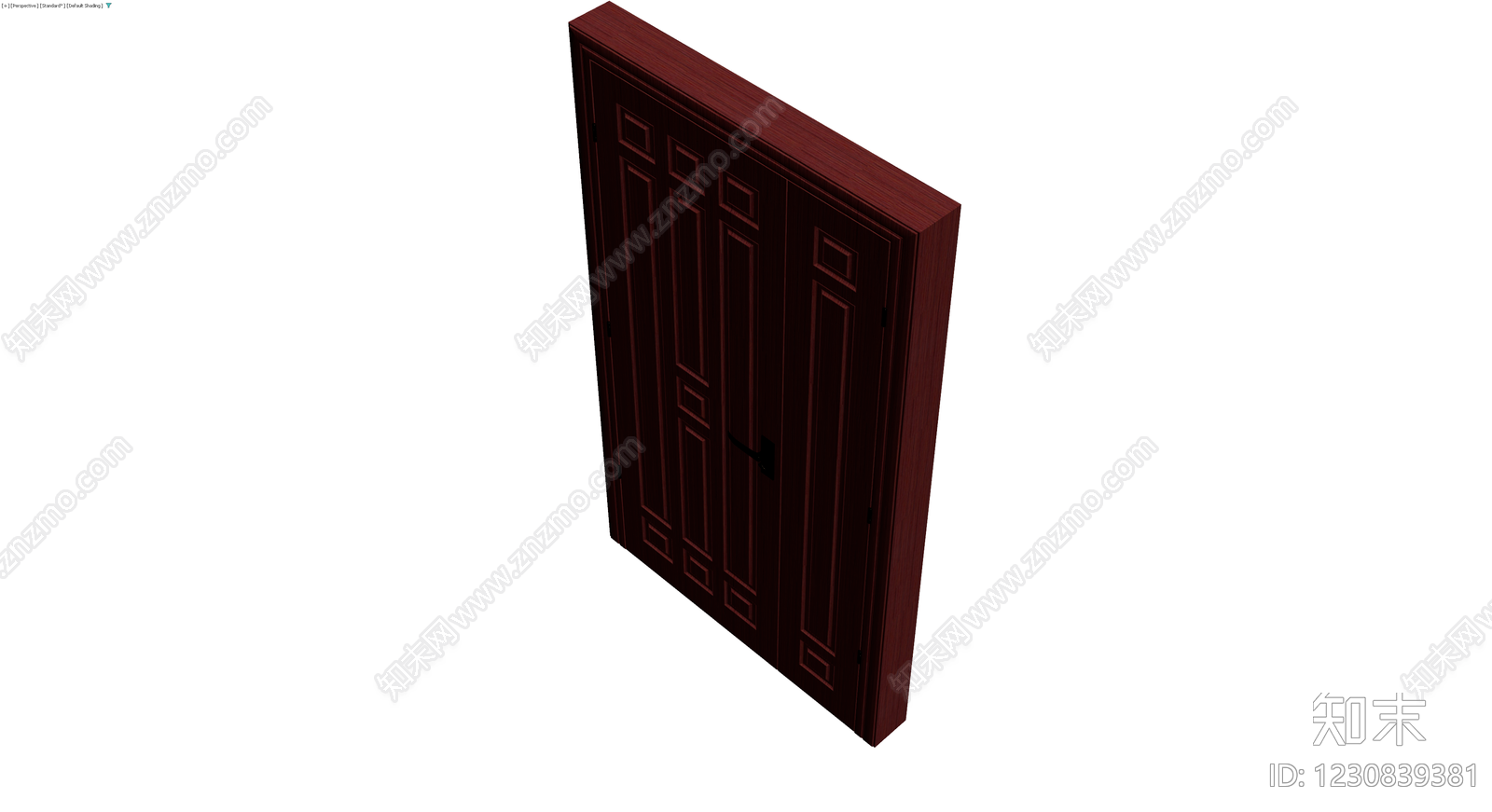 深红木纹双开门模型3D模型下载【ID:1230839381】