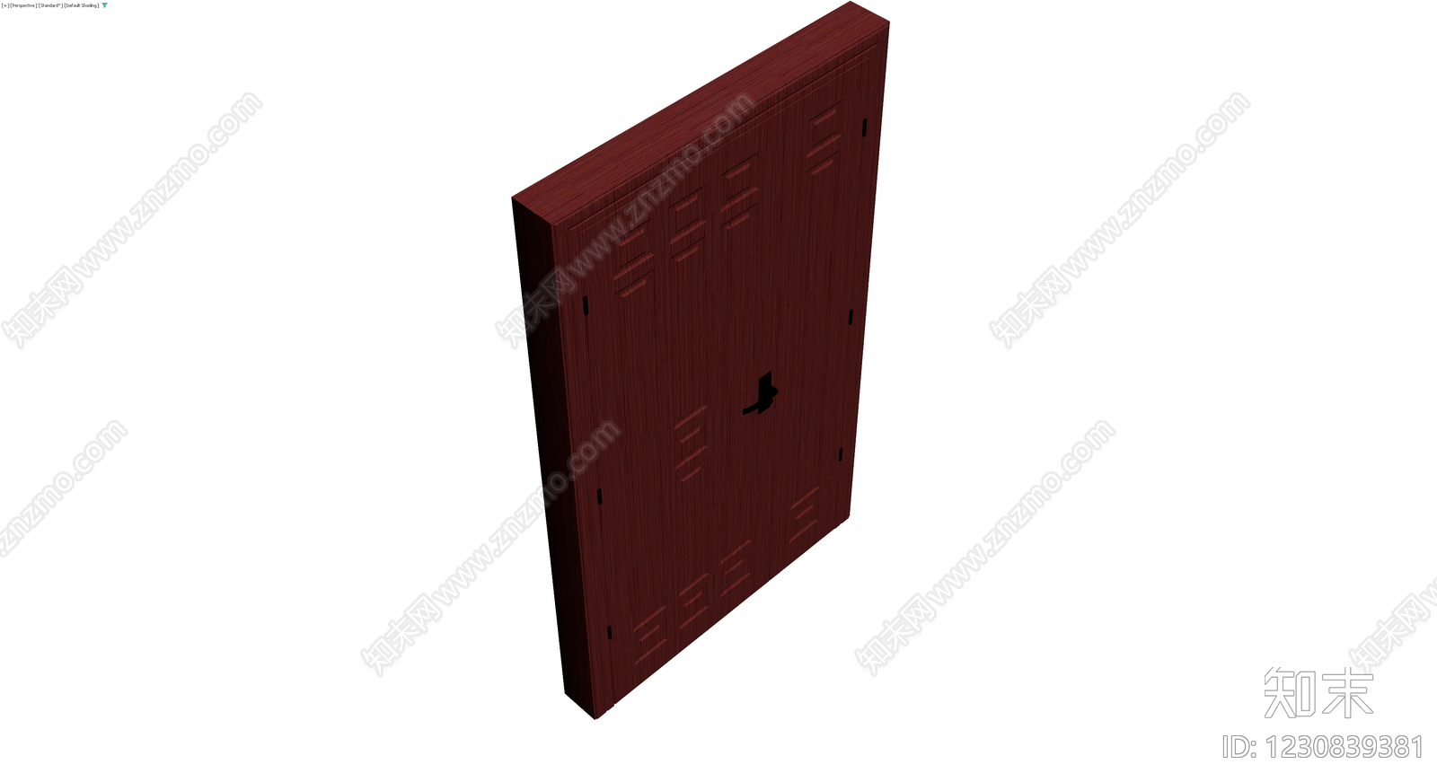 深红木纹双开门模型3D模型下载【ID:1230839381】