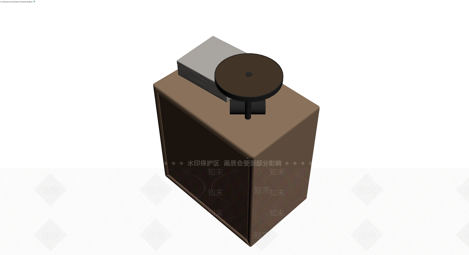 三斗柜配台灯饰品3D模型下载【ID:1230099369】