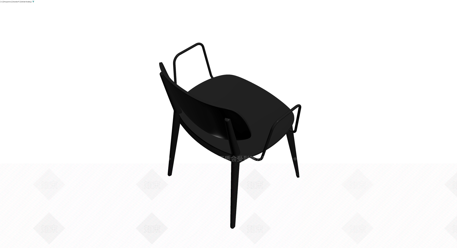 黑色现代扶手椅3D模型下载【ID:1229629598】
