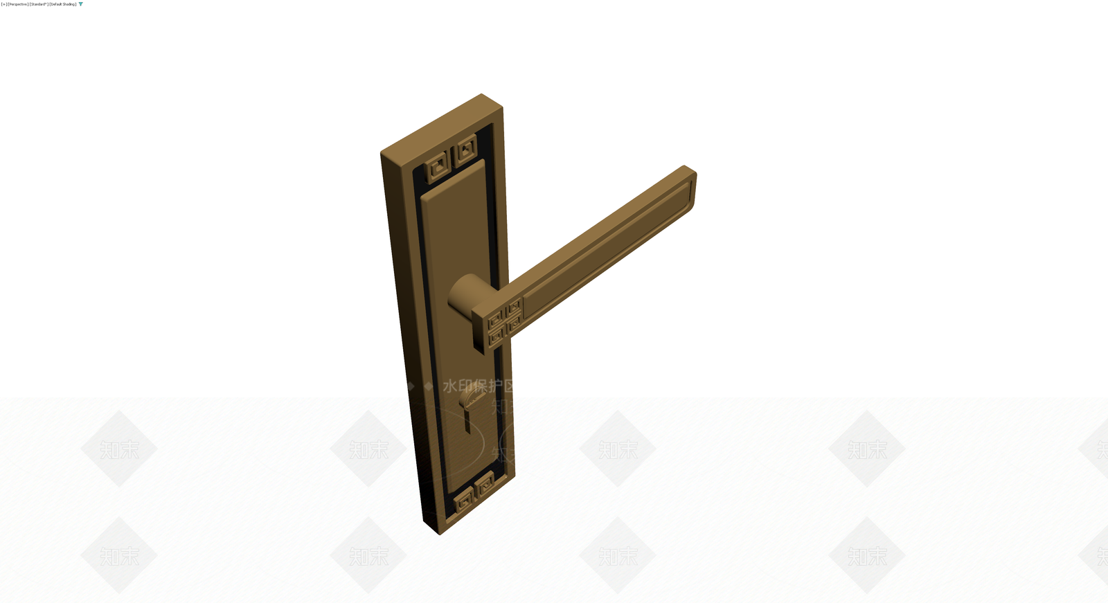中式风格门把手组件3D模型下载【ID:1230179523】