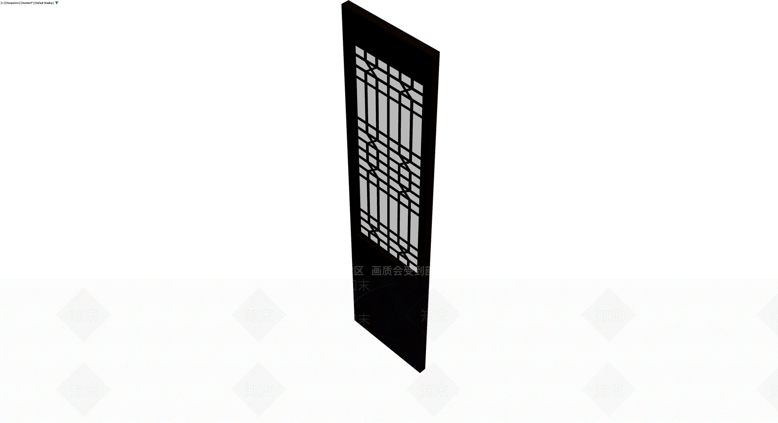 中式格栅木门3D模型下载【ID:1230613612】