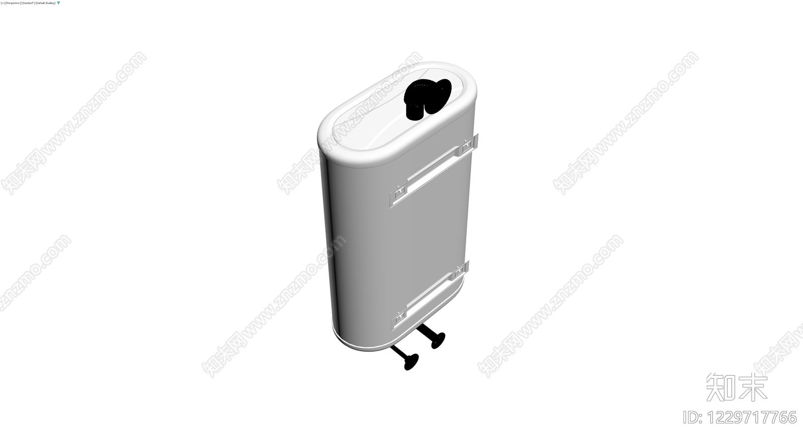 美的品牌白色燃气热水器3D模型下载【ID:1229717766】