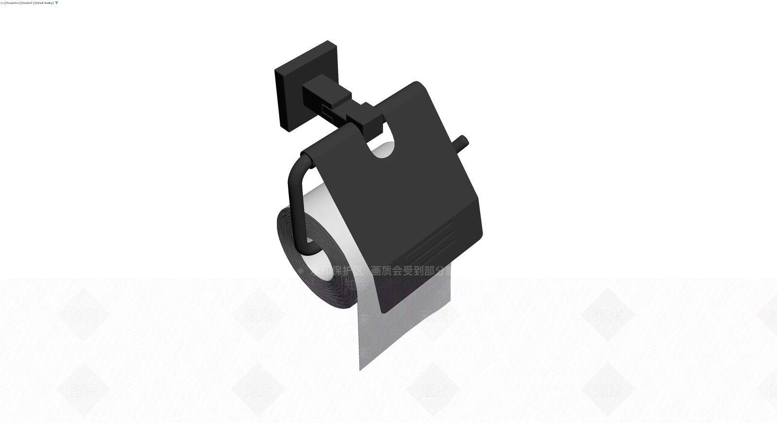黑色现代卷纸架3D模型下载【ID:1230358424】
