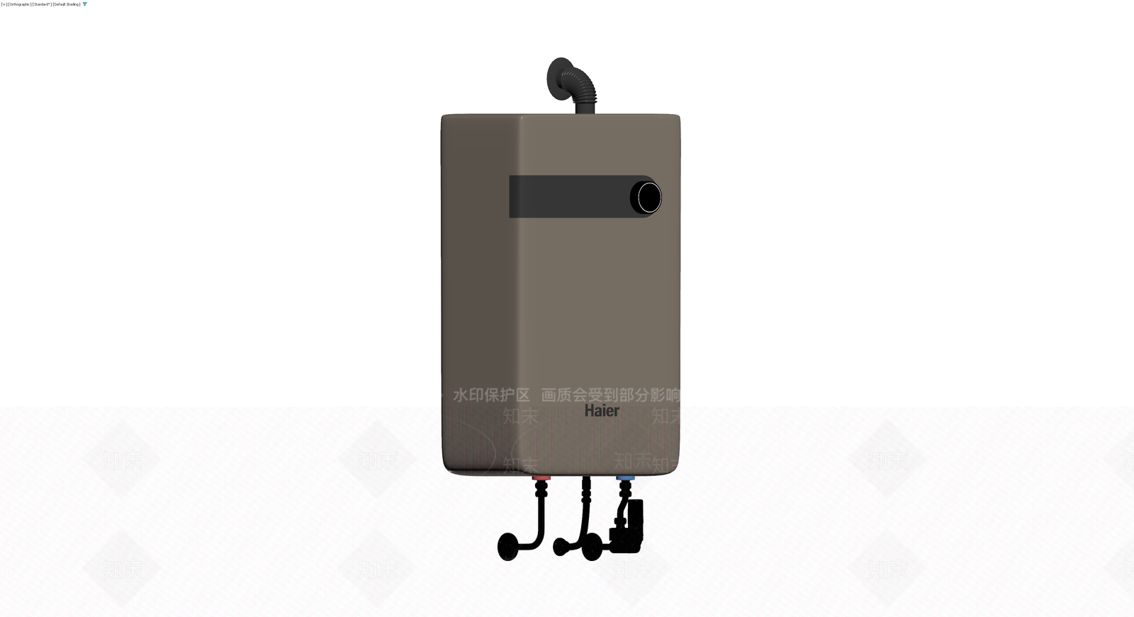 海尔燃气热水器灰模3D模型下载【ID:1230385459】