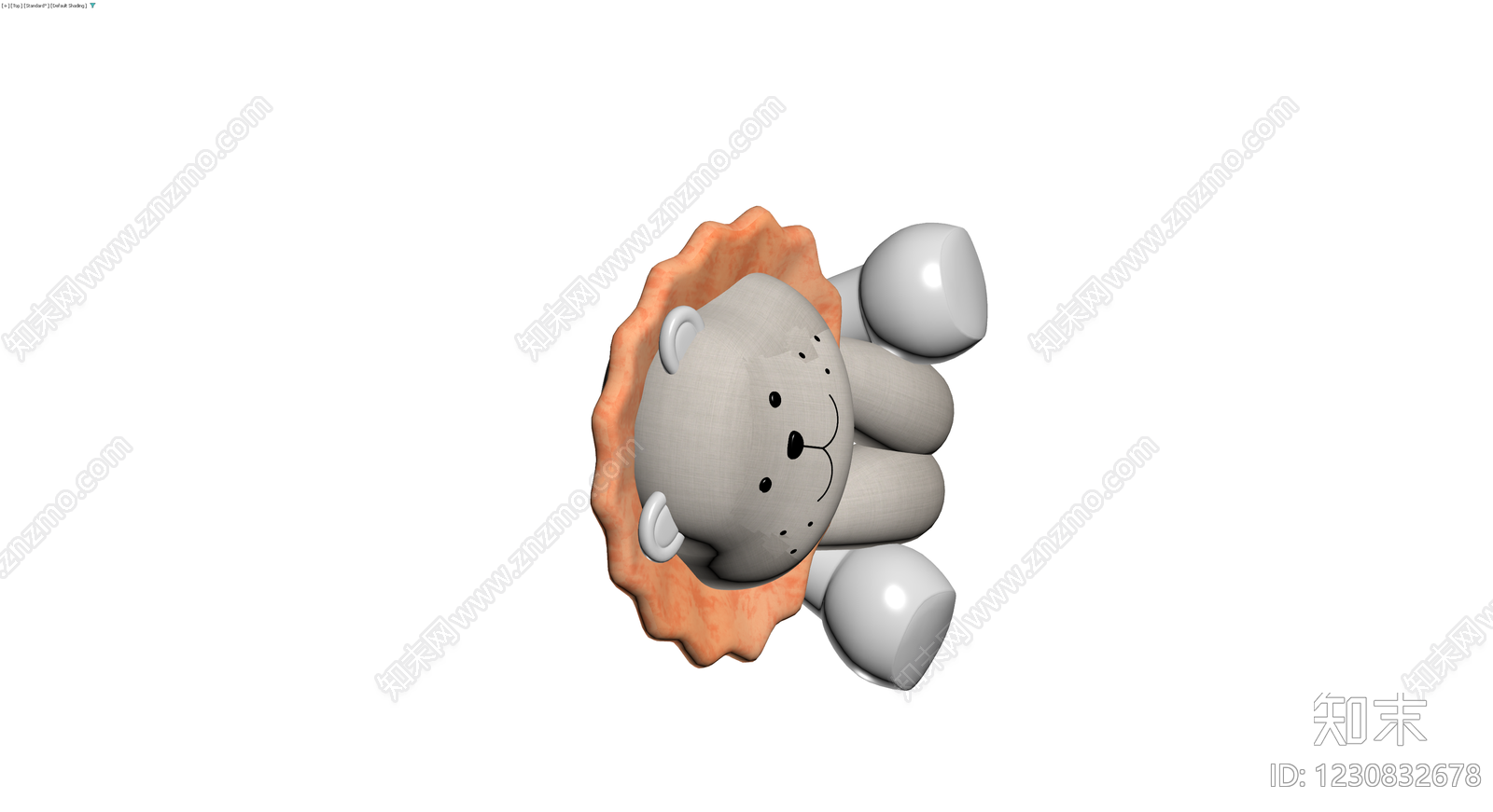 卡通狮子毛绒玩具3D模型下载【ID:1230832678】
