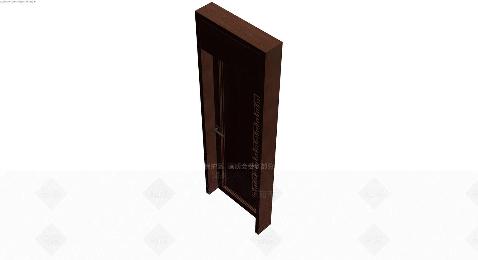 深色中式装饰门3D模型下载【ID:1229849923】
