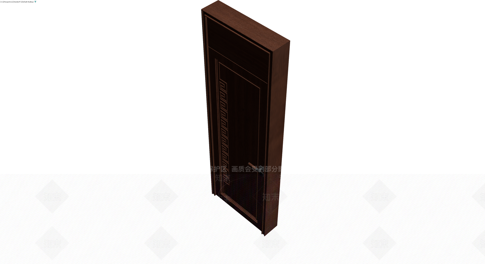 深色中式装饰门3D模型下载【ID:1229849923】