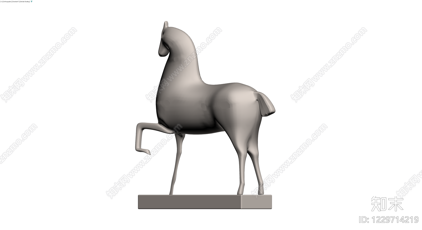 马形雕塑摆件3D模型下载【ID:1229714219】