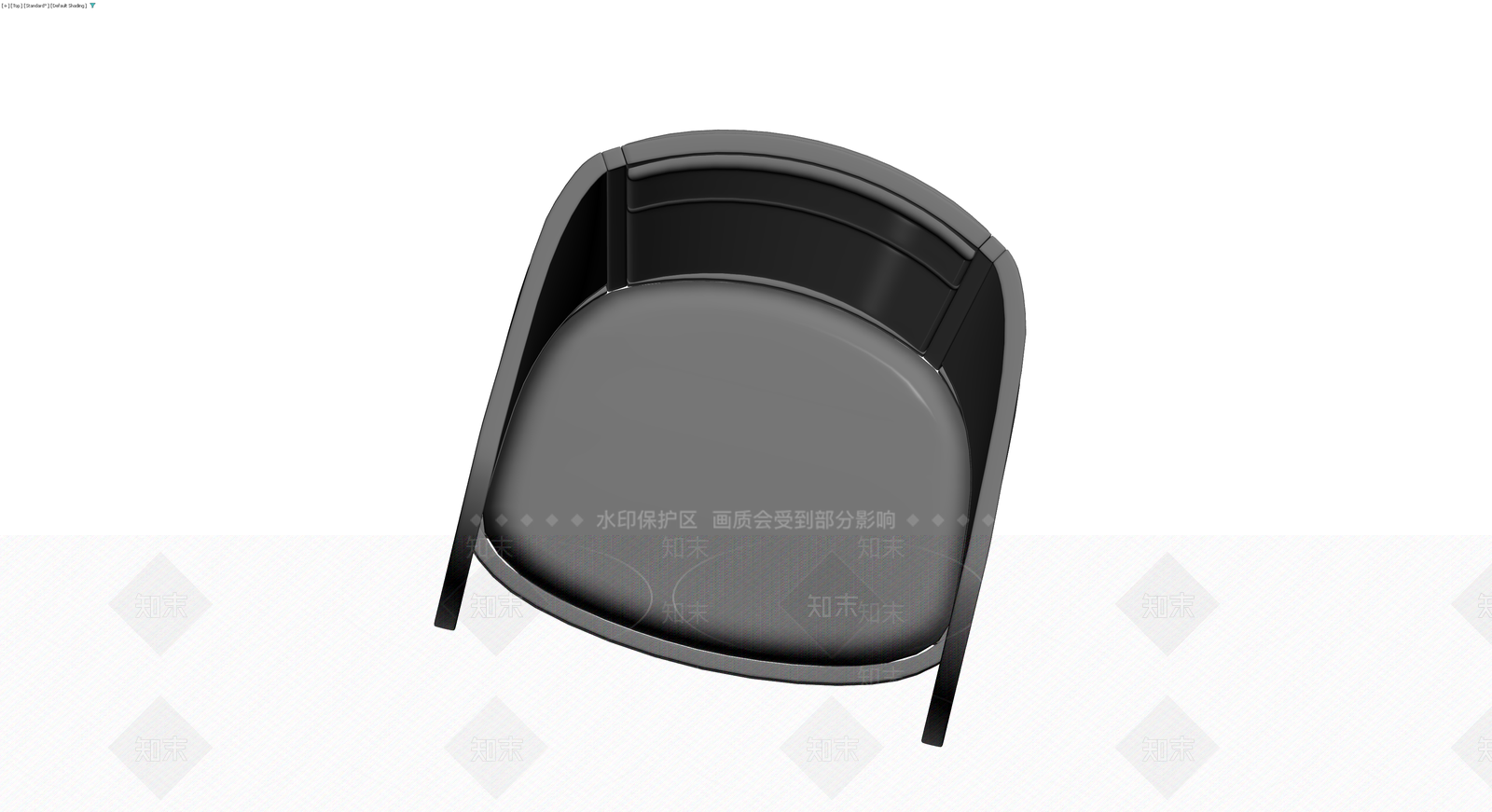 现代风格黑色单人扶手椅3D模型下载【ID:1230329694】