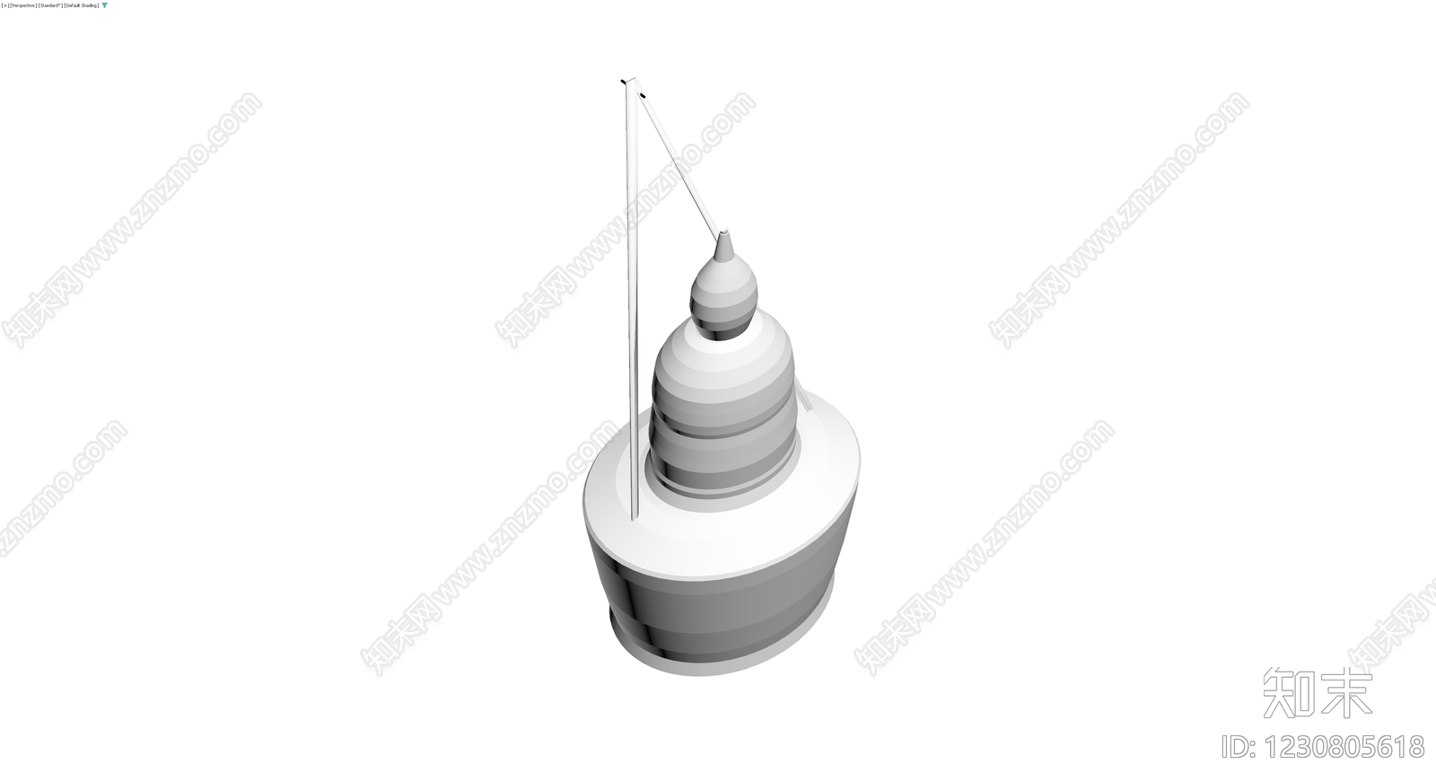 白塔景观雕塑3D模型下载【ID:1230805618】