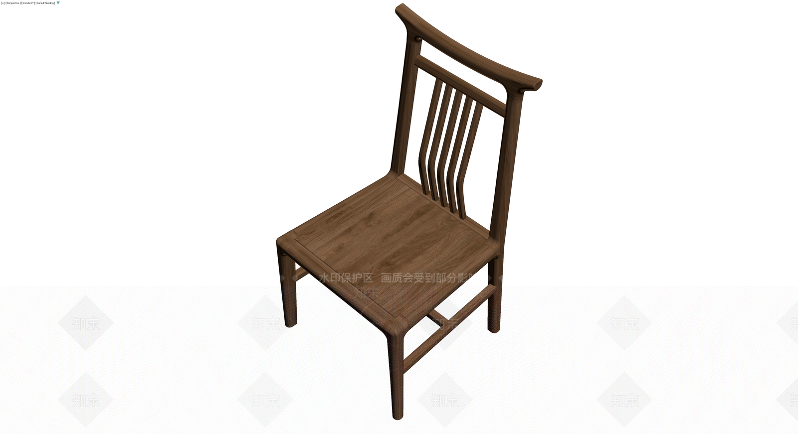 中式实木靠背椅3D模型下载【ID:1230767689】