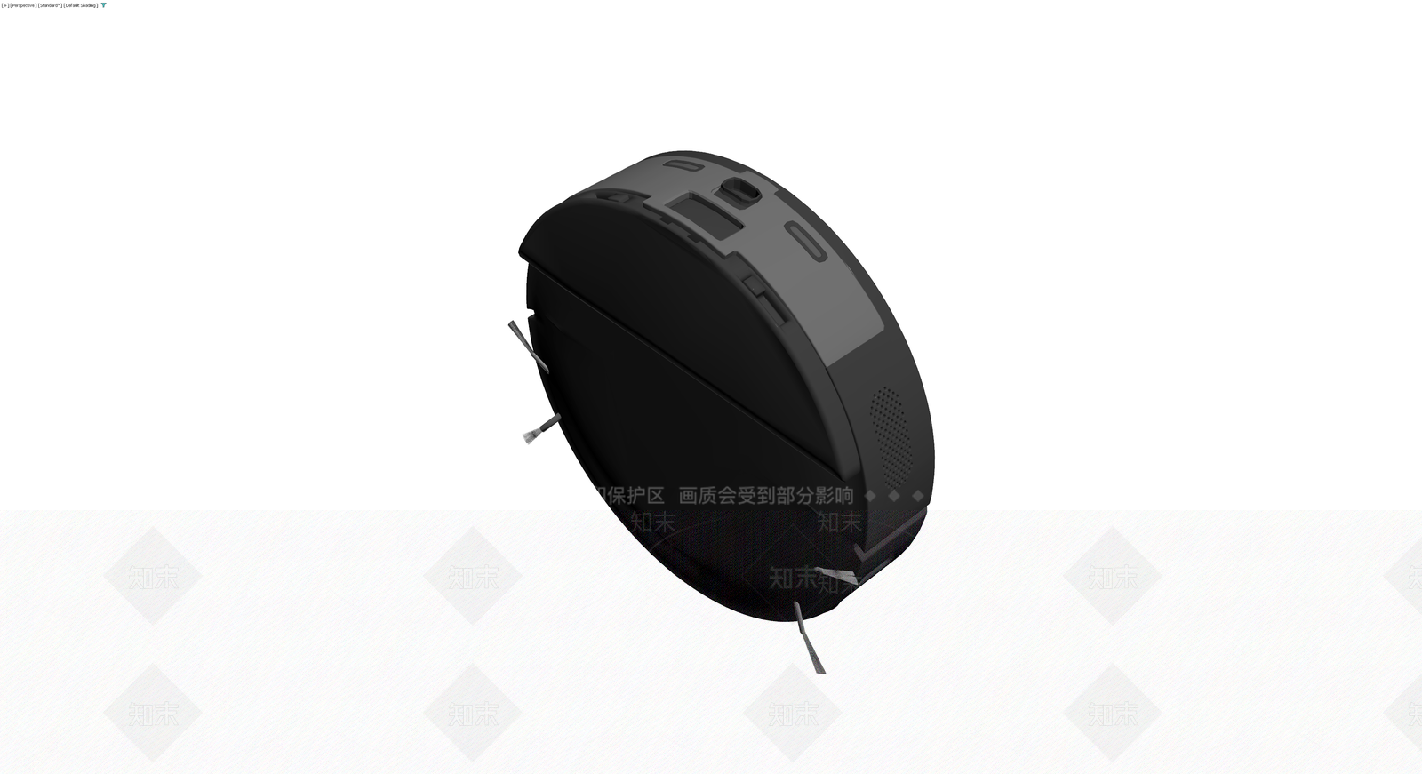 黑色圆形扫地机器人3D模型下载【ID:1230372511】