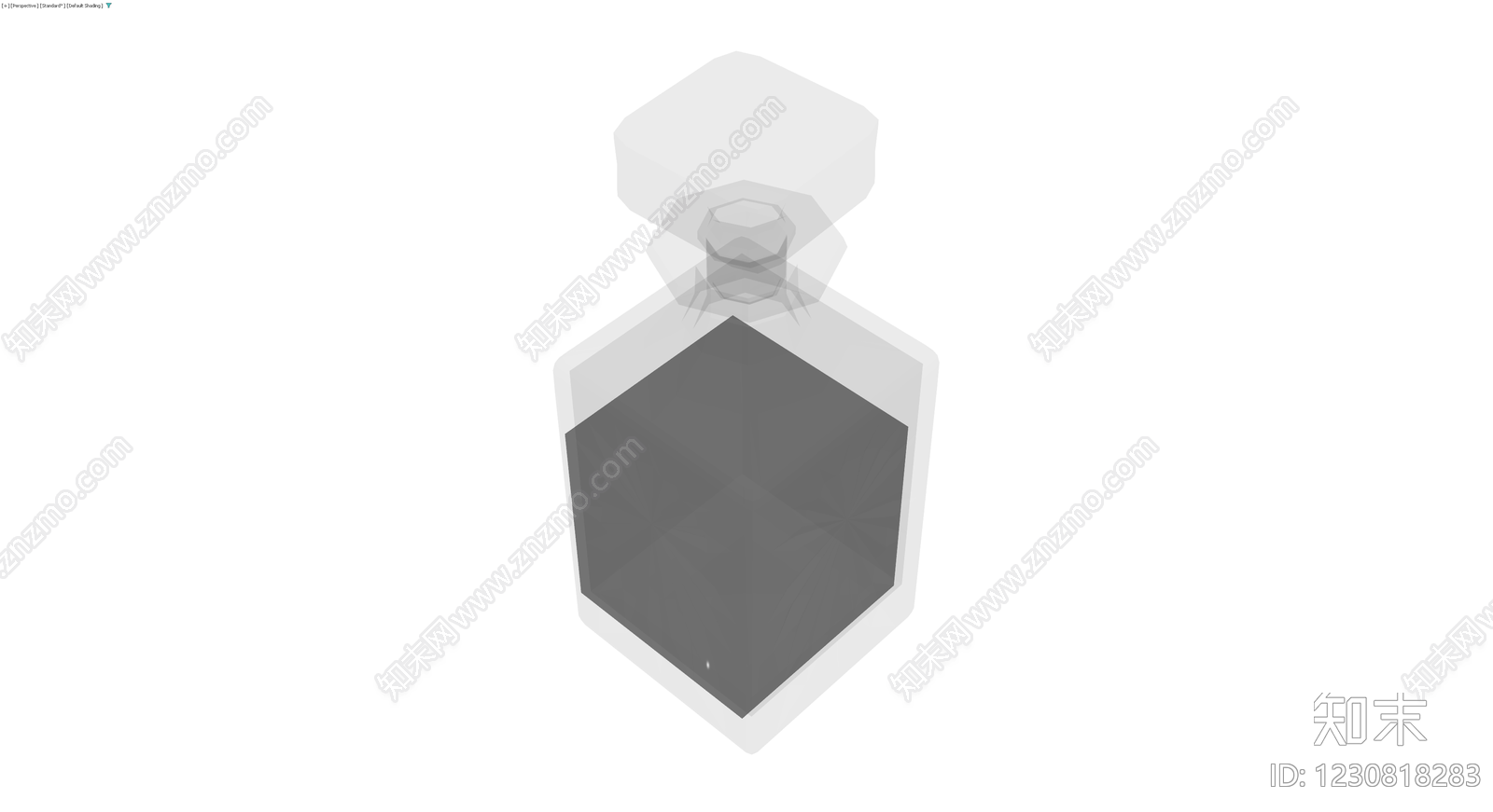 六边形玻璃香水瓶3D模型下载【ID:1230818283】