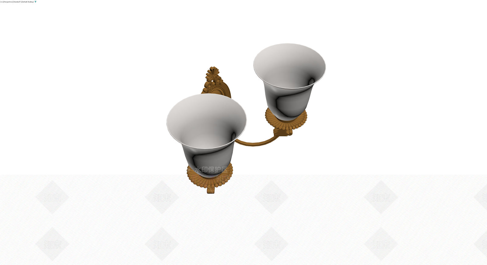 欧式双头壁灯3D模型下载【ID:1229879731】