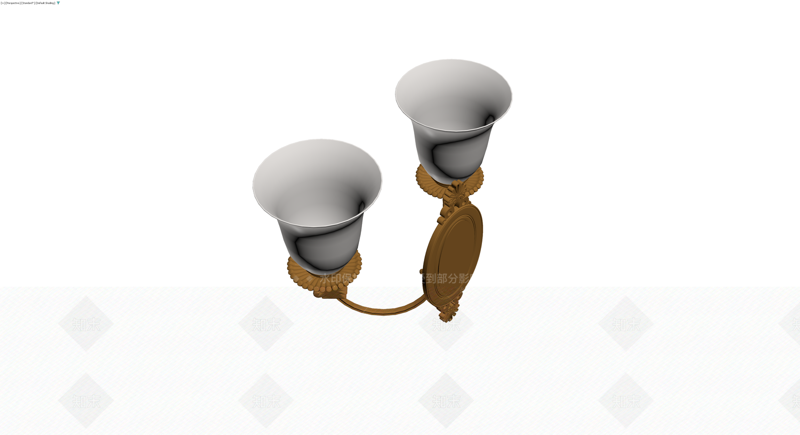 欧式双头壁灯3D模型下载【ID:1229879731】