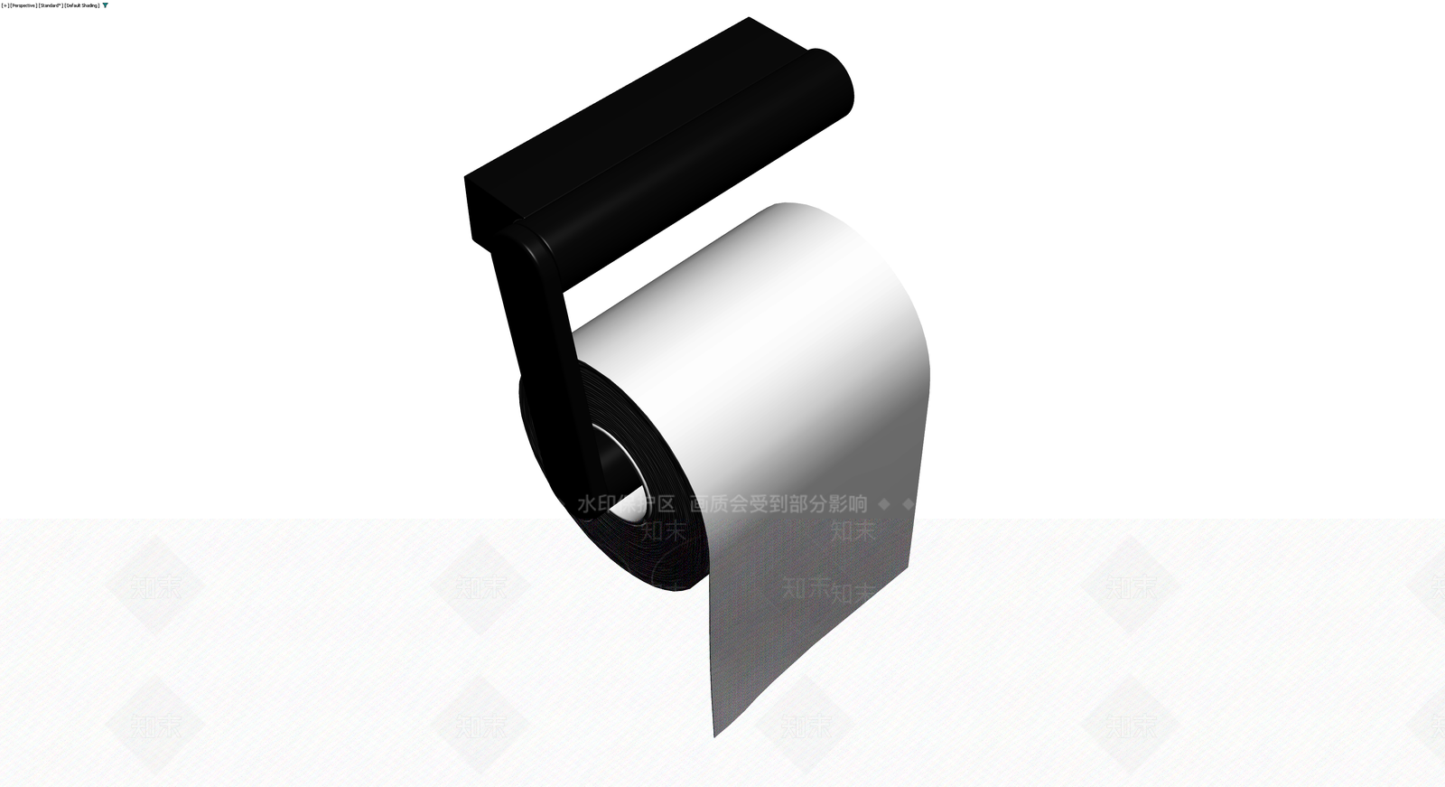 现代黑色卷纸架3D模型下载【ID:1230331681】