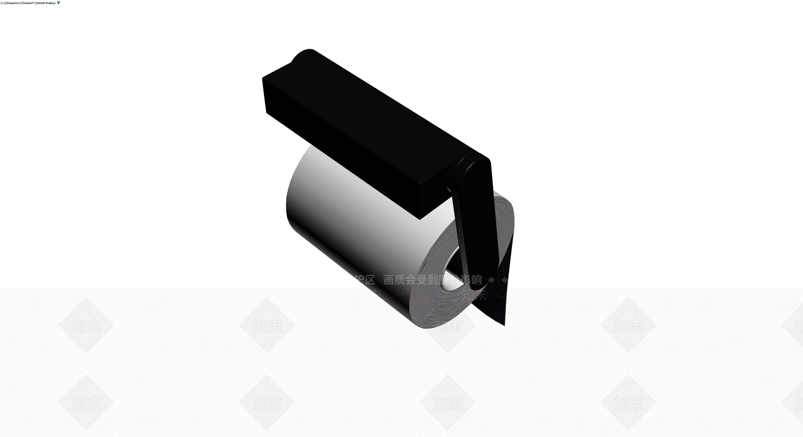 现代黑色卷纸架3D模型下载【ID:1230331681】