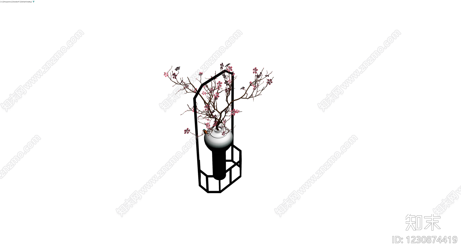 梅花盆栽摆件3D模型下载【ID:1230874419】