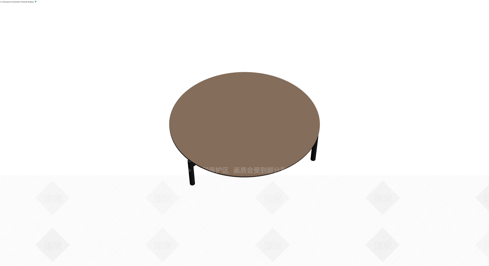 黑色圆面单腿桌3D模型下载【ID:1230365014】