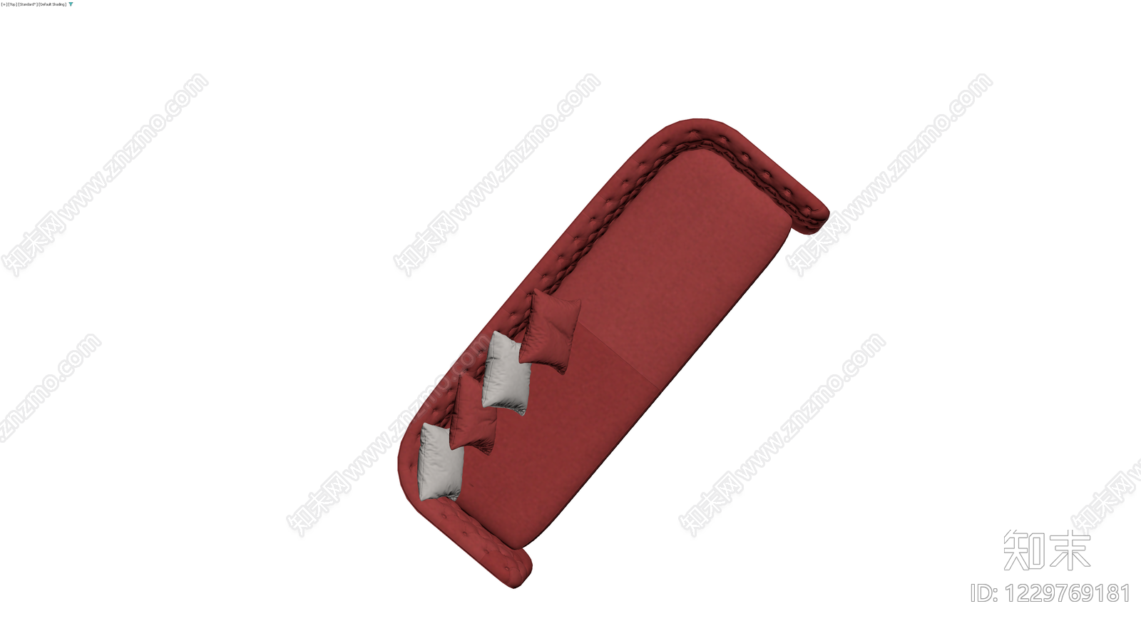 红色拉扣布艺沙发3D模型下载【ID:1229769181】
