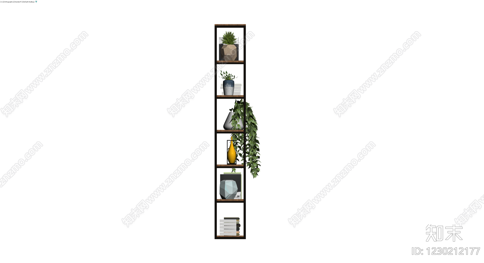 现代风格置物架组合3D模型下载【ID:1230212177】