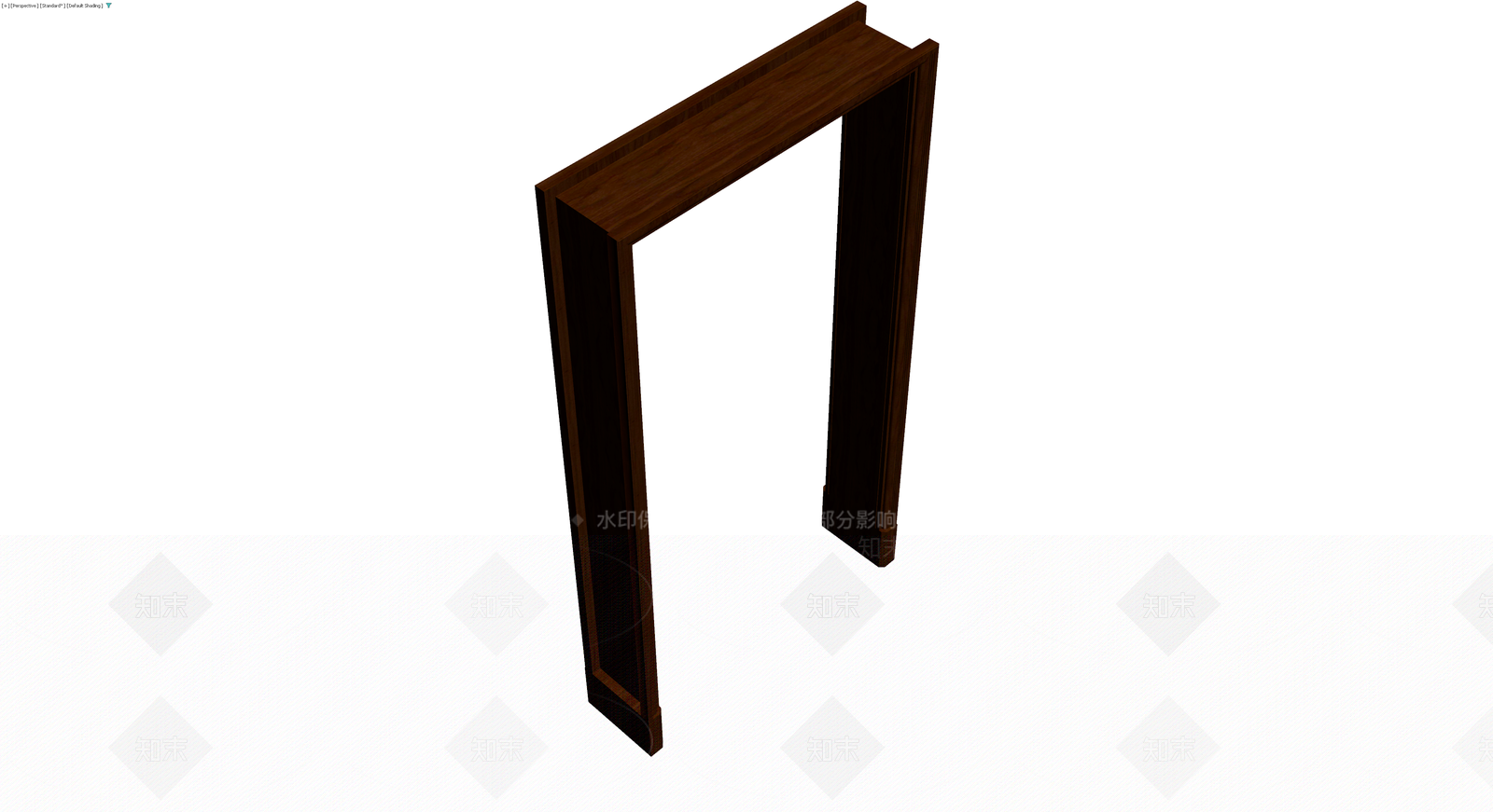 深木色成品门框组件3D模型下载【ID:1229954100】