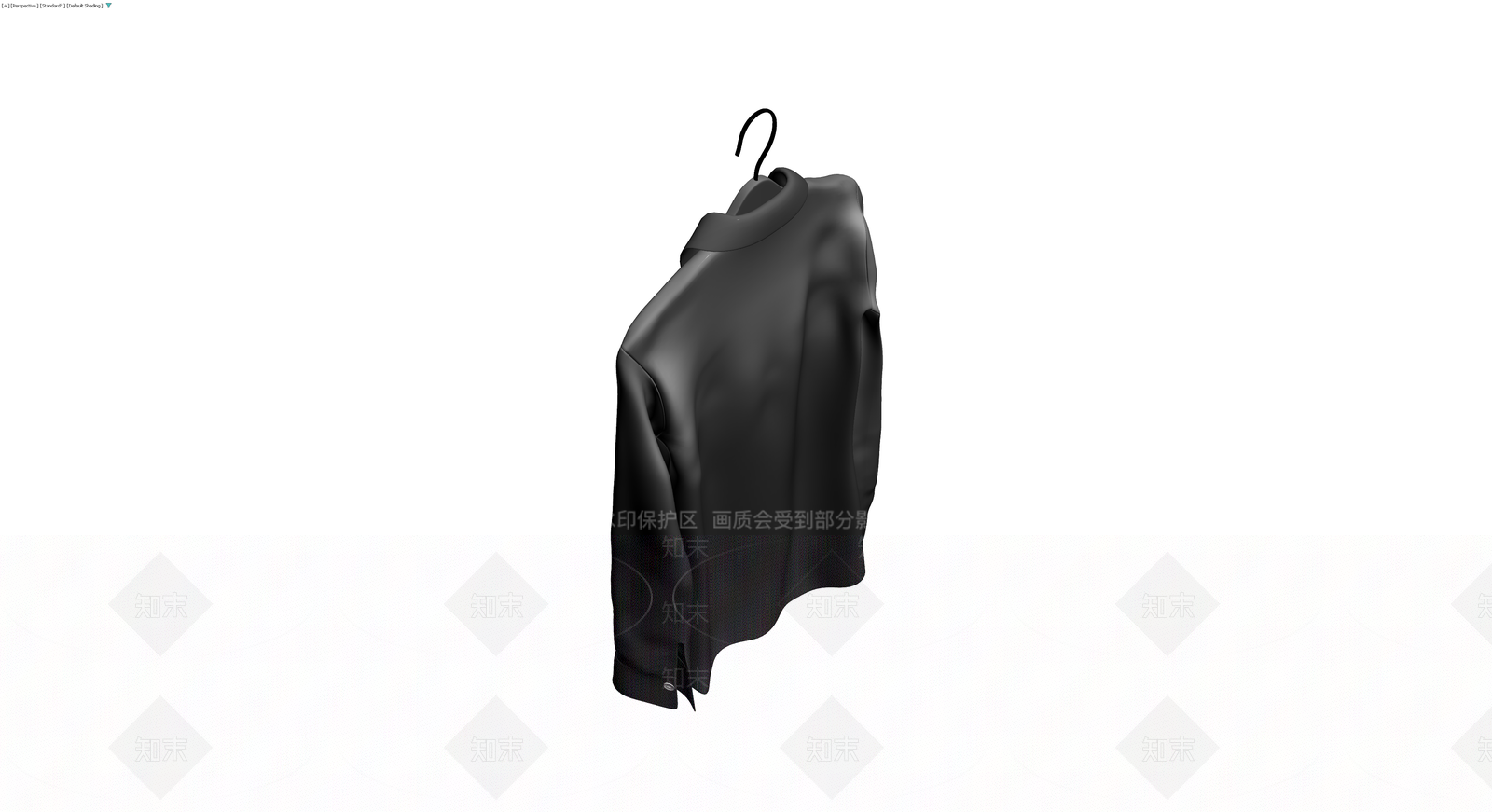 黑色长袖衬衫3D模型下载【ID:1230323240】