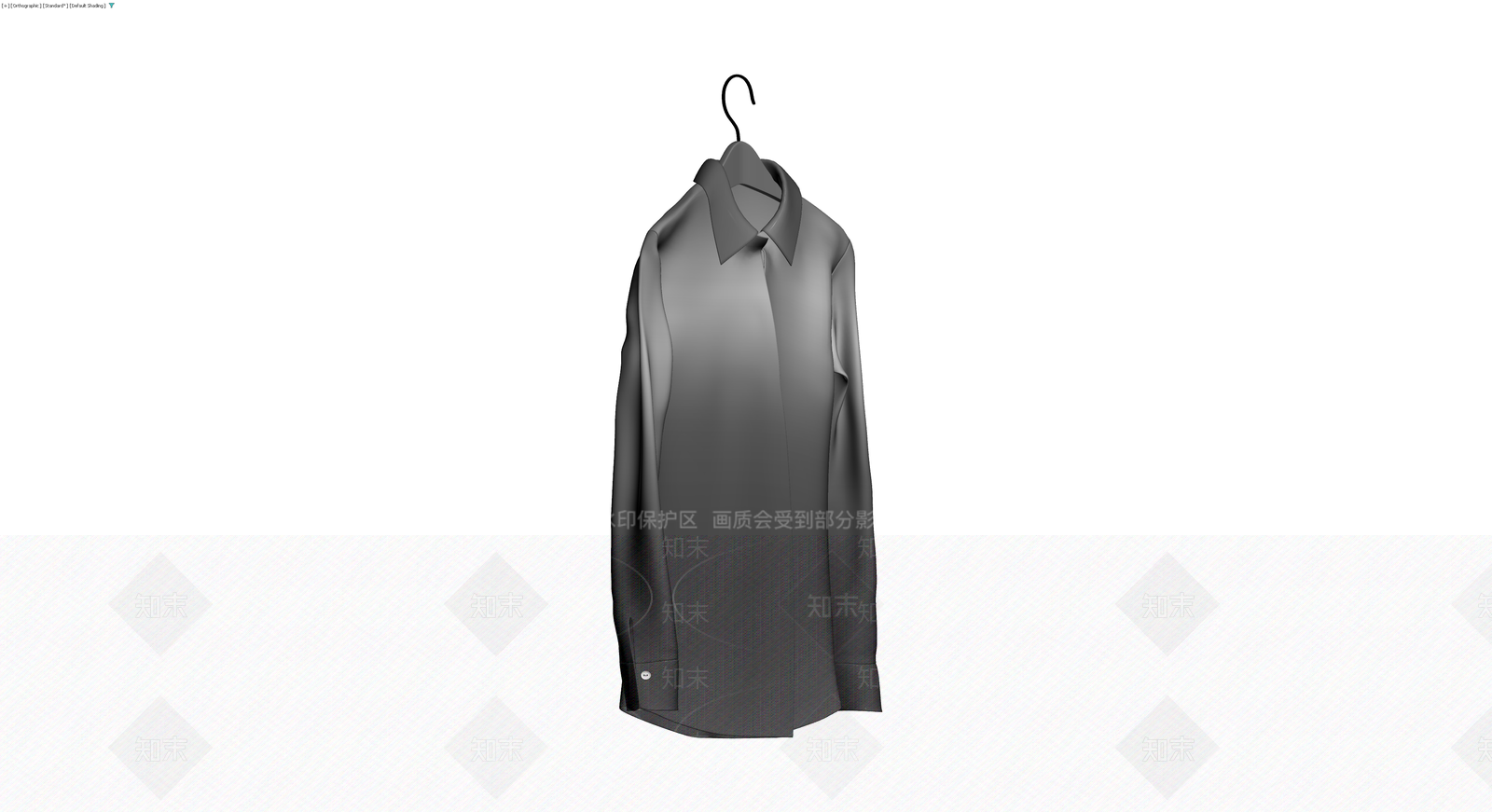 黑色长袖衬衫3D模型下载【ID:1230323240】