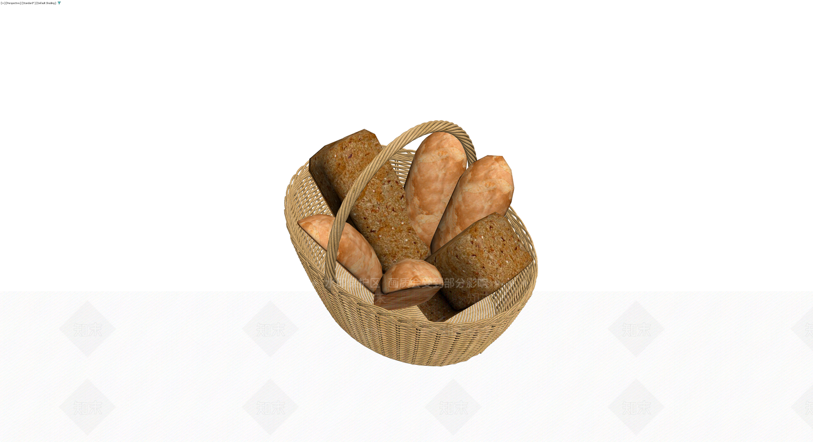 编织面包篮组合3D模型下载【ID:1230333975】