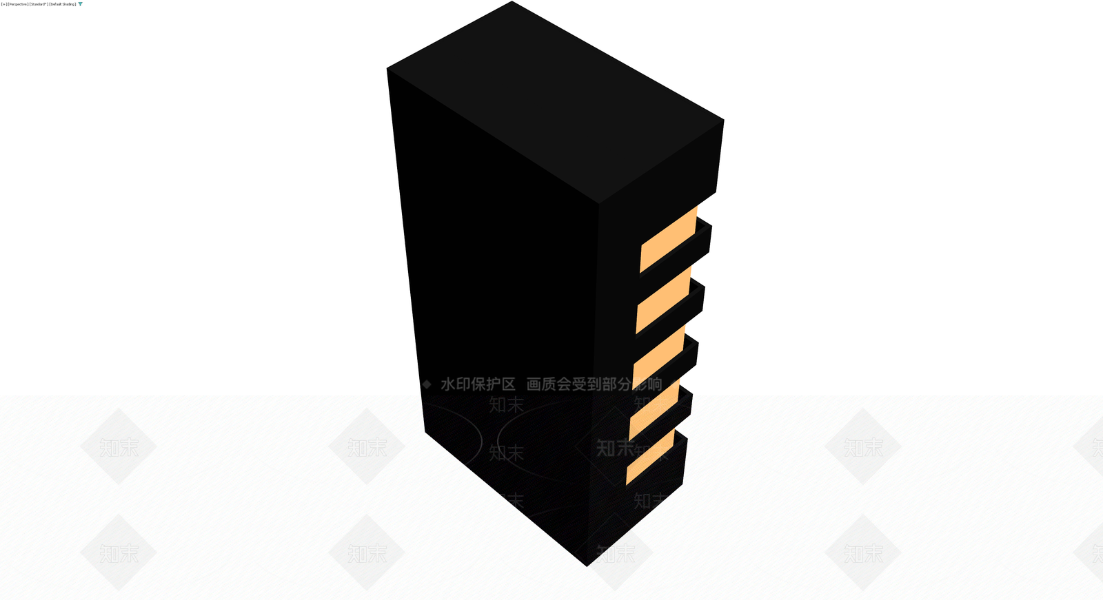 黑色层板置物架3D模型下载【ID:1229638831】