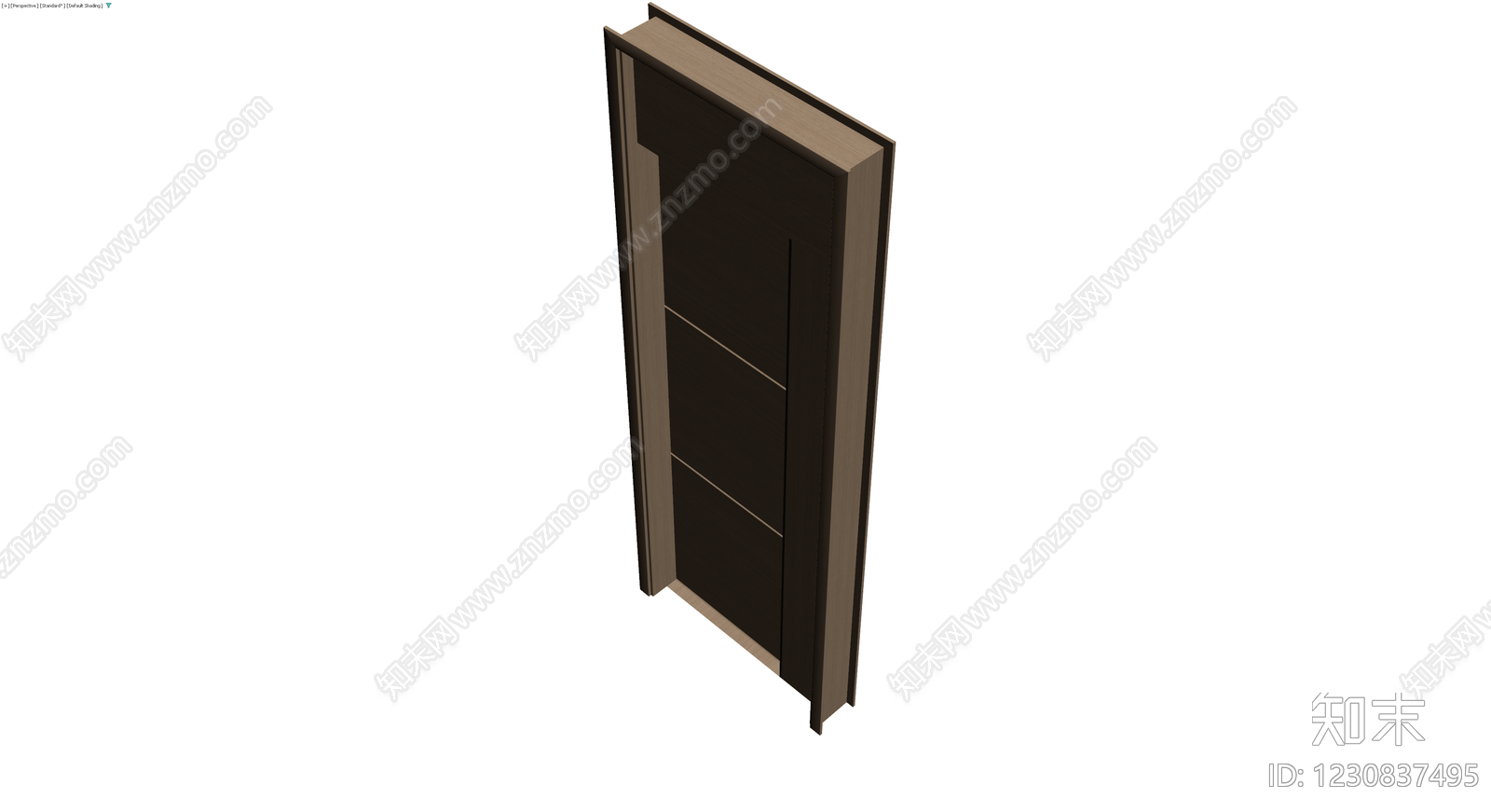 现代木纹室内门3D模型下载【ID:1230837495】