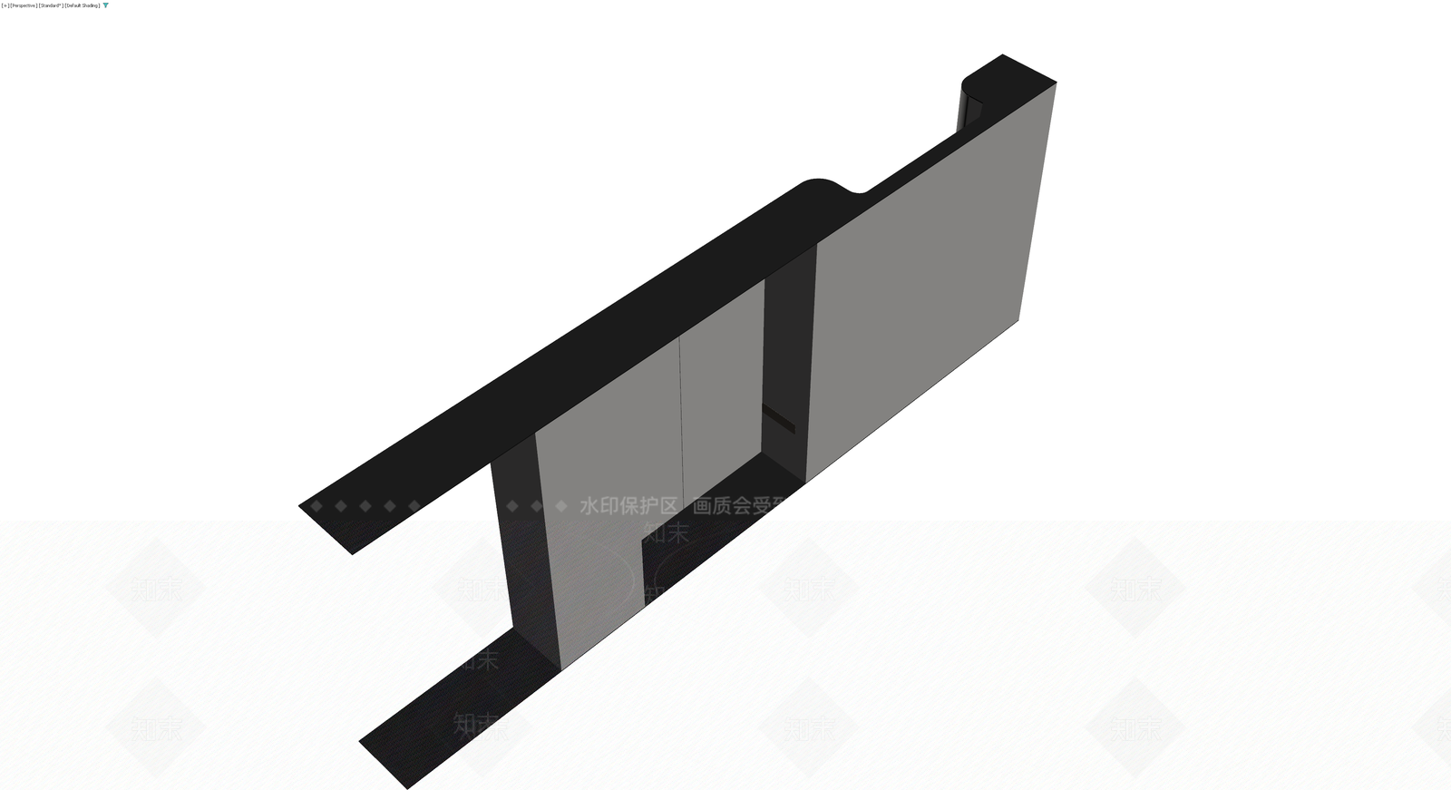 现代风格半高隔断柜3D模型下载【ID:1230405588】