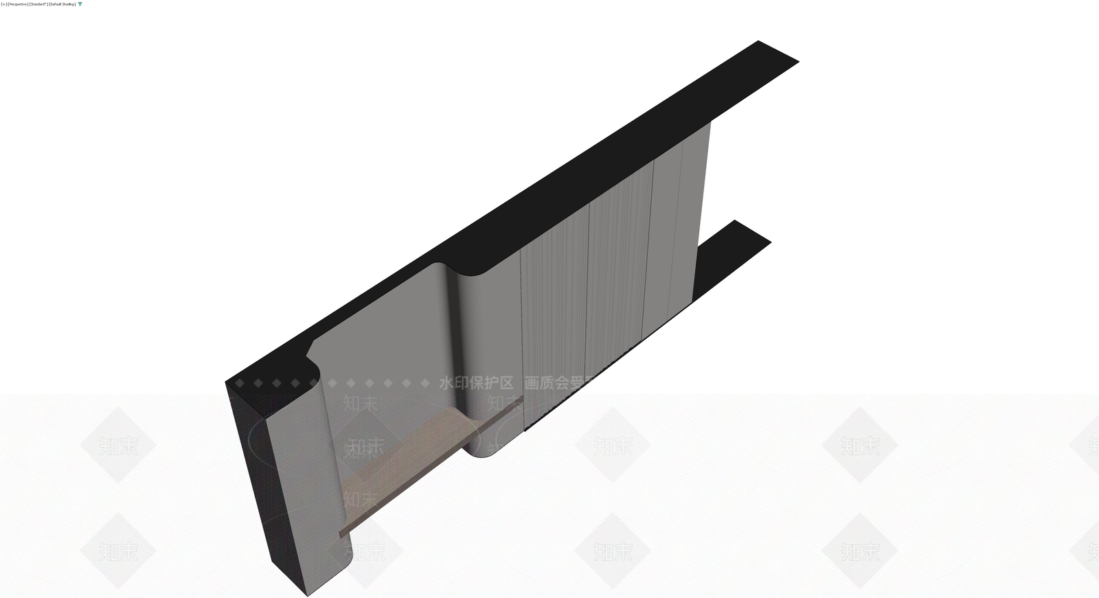 现代风格半高隔断柜3D模型下载【ID:1230405588】