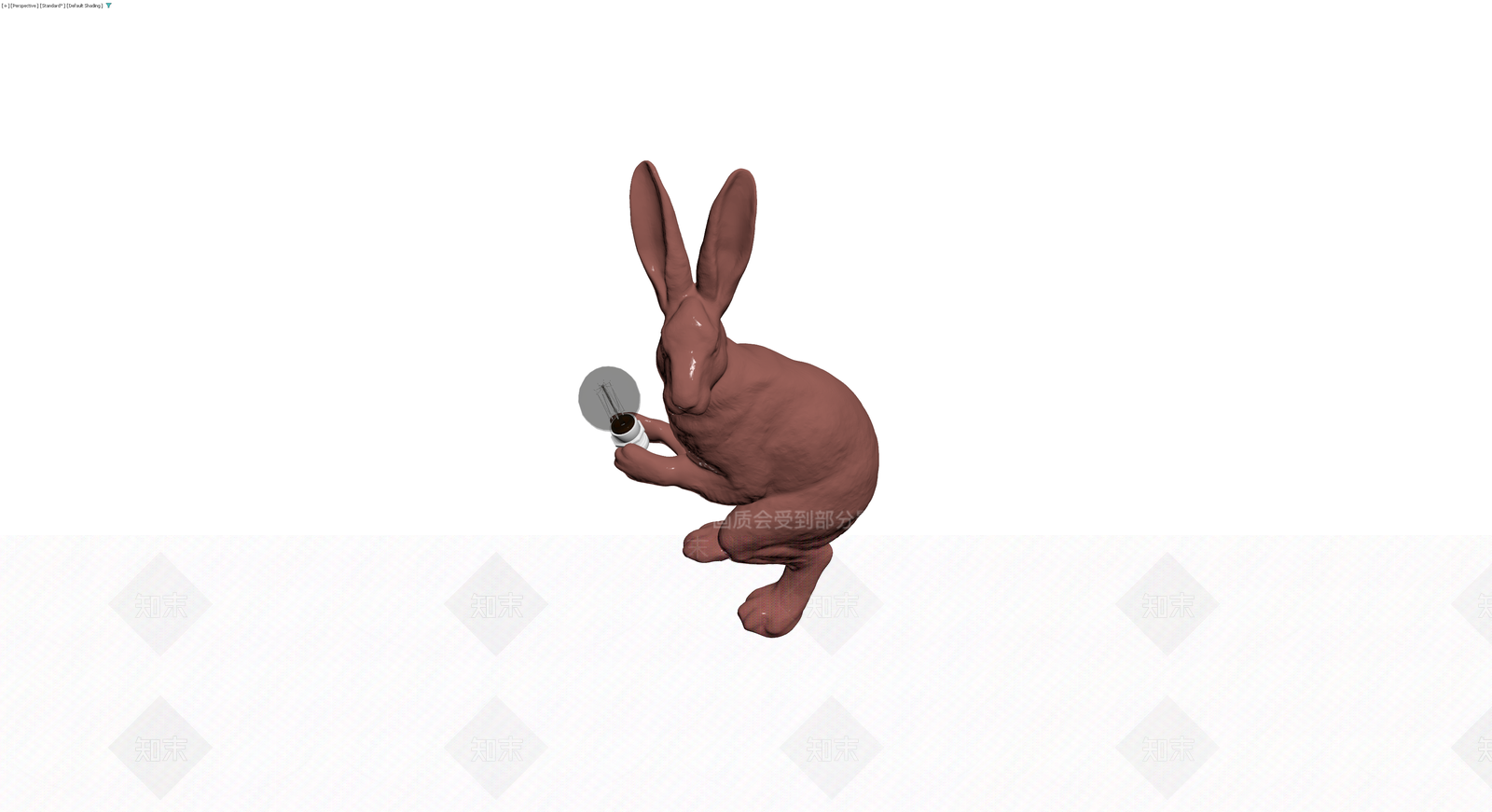 手持灯泡的兔子雕塑3D模型下载【ID:1229982433】