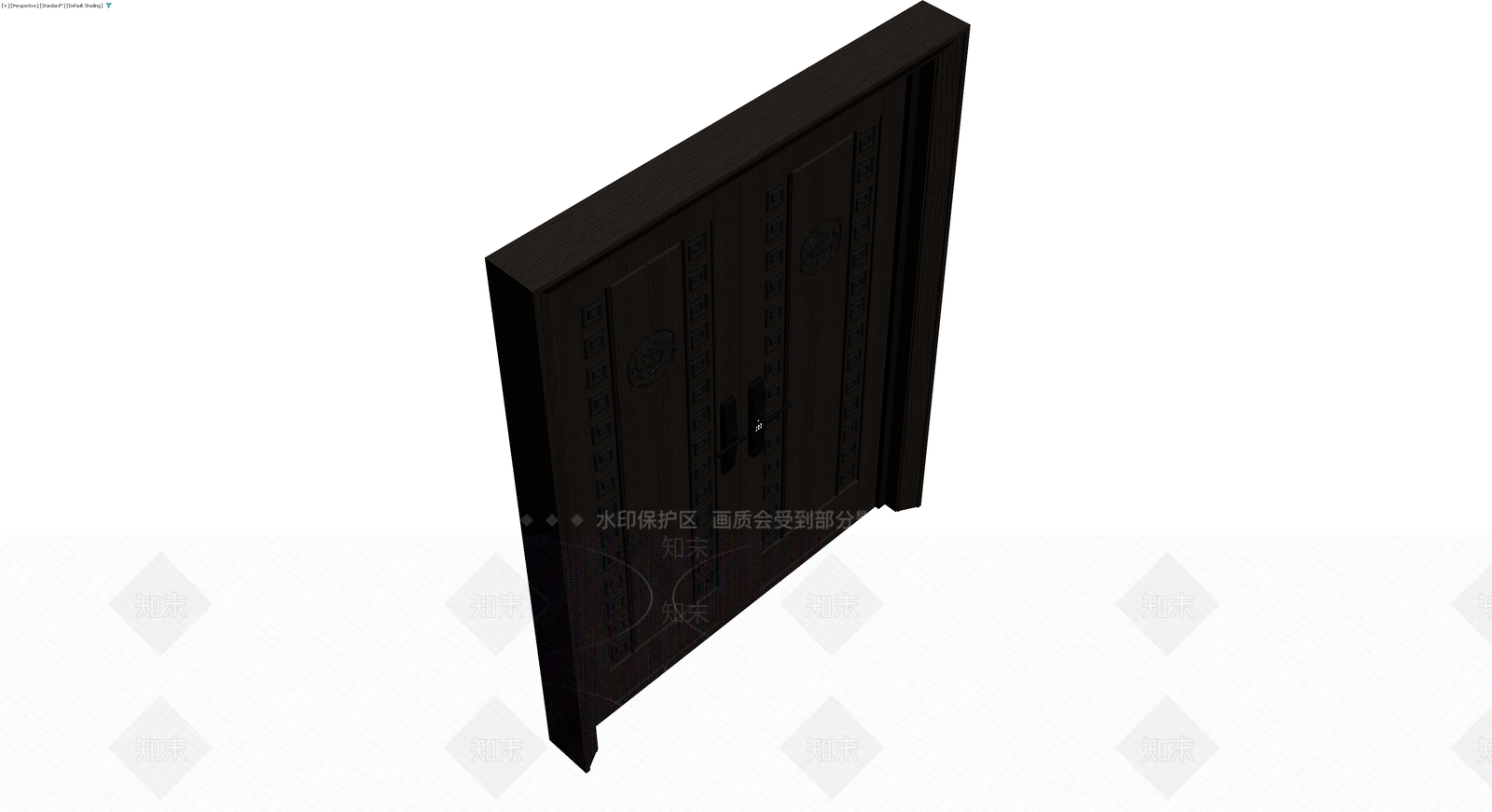 深色双开防盗门3D模型下载【ID:1230358831】
