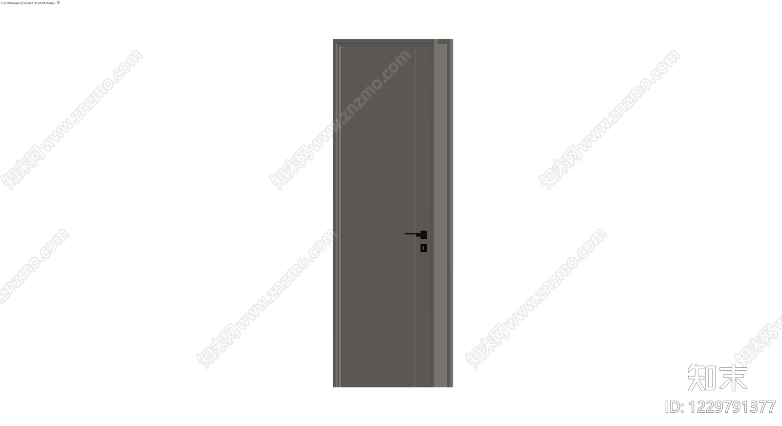 现代灰色室内门3D模型下载【ID:1229791377】
