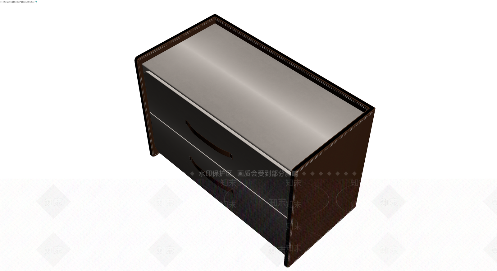 双抽屉床头柜3D模型下载【ID:1230721372】