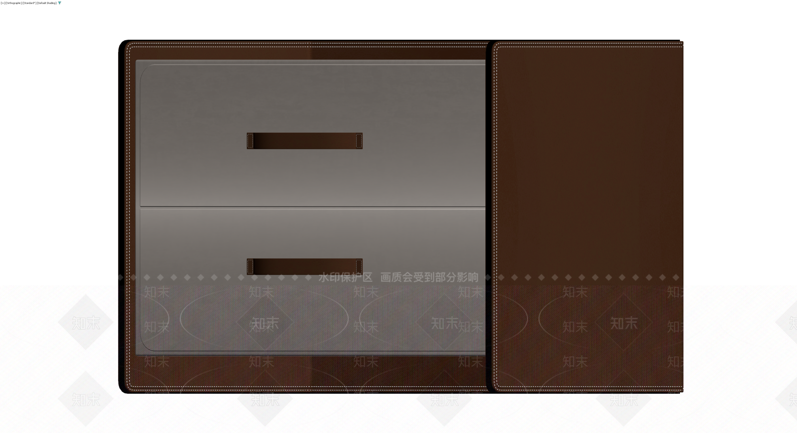 双抽屉床头柜3D模型下载【ID:1230721372】