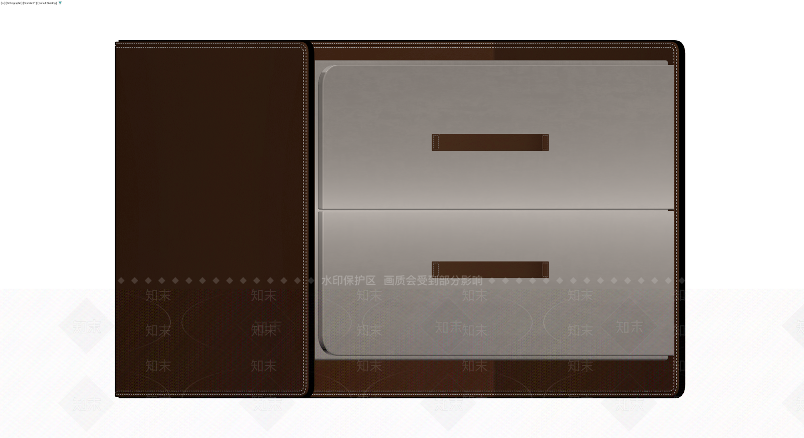 双抽屉床头柜3D模型下载【ID:1230721372】