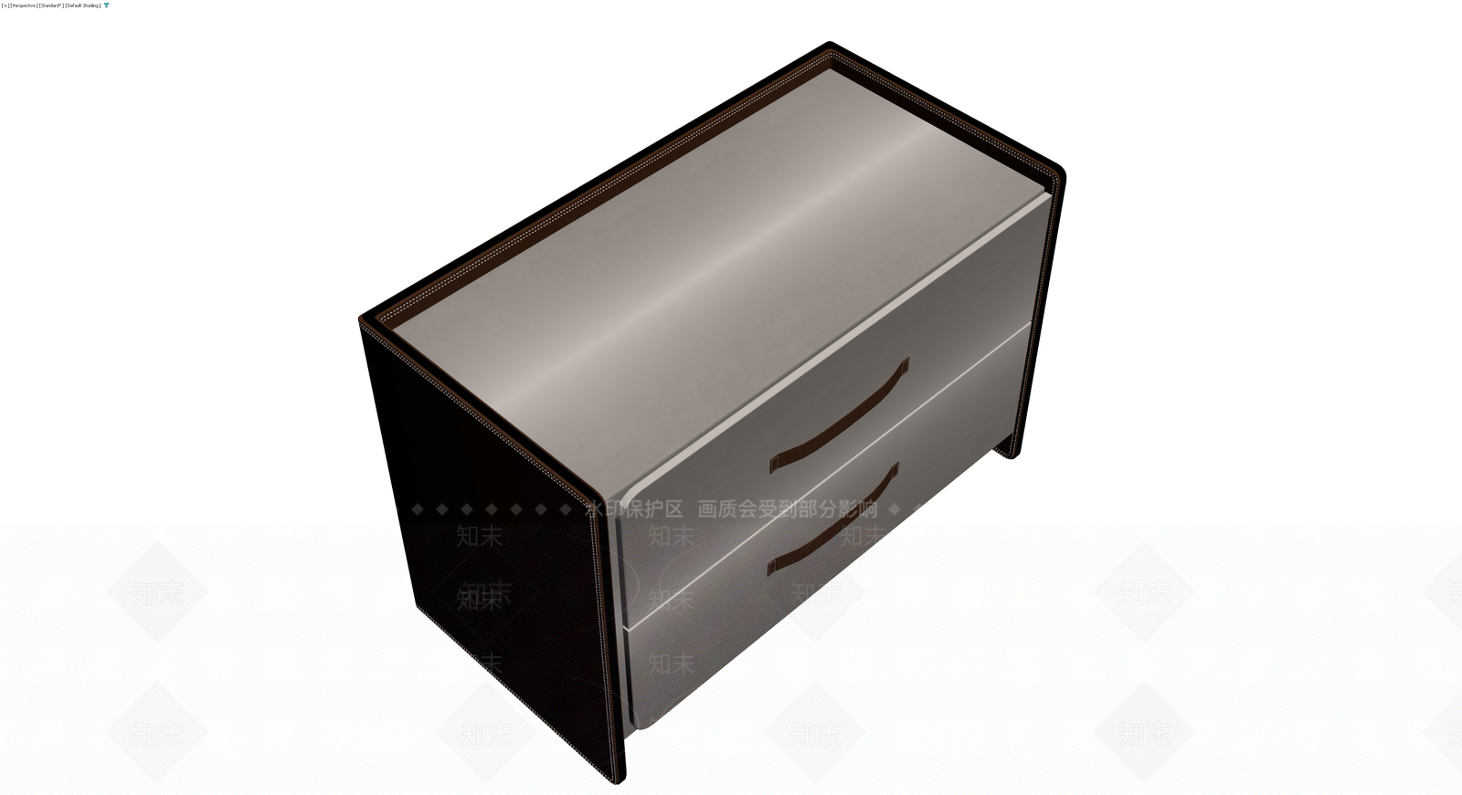 双抽屉床头柜3D模型下载【ID:1230721372】