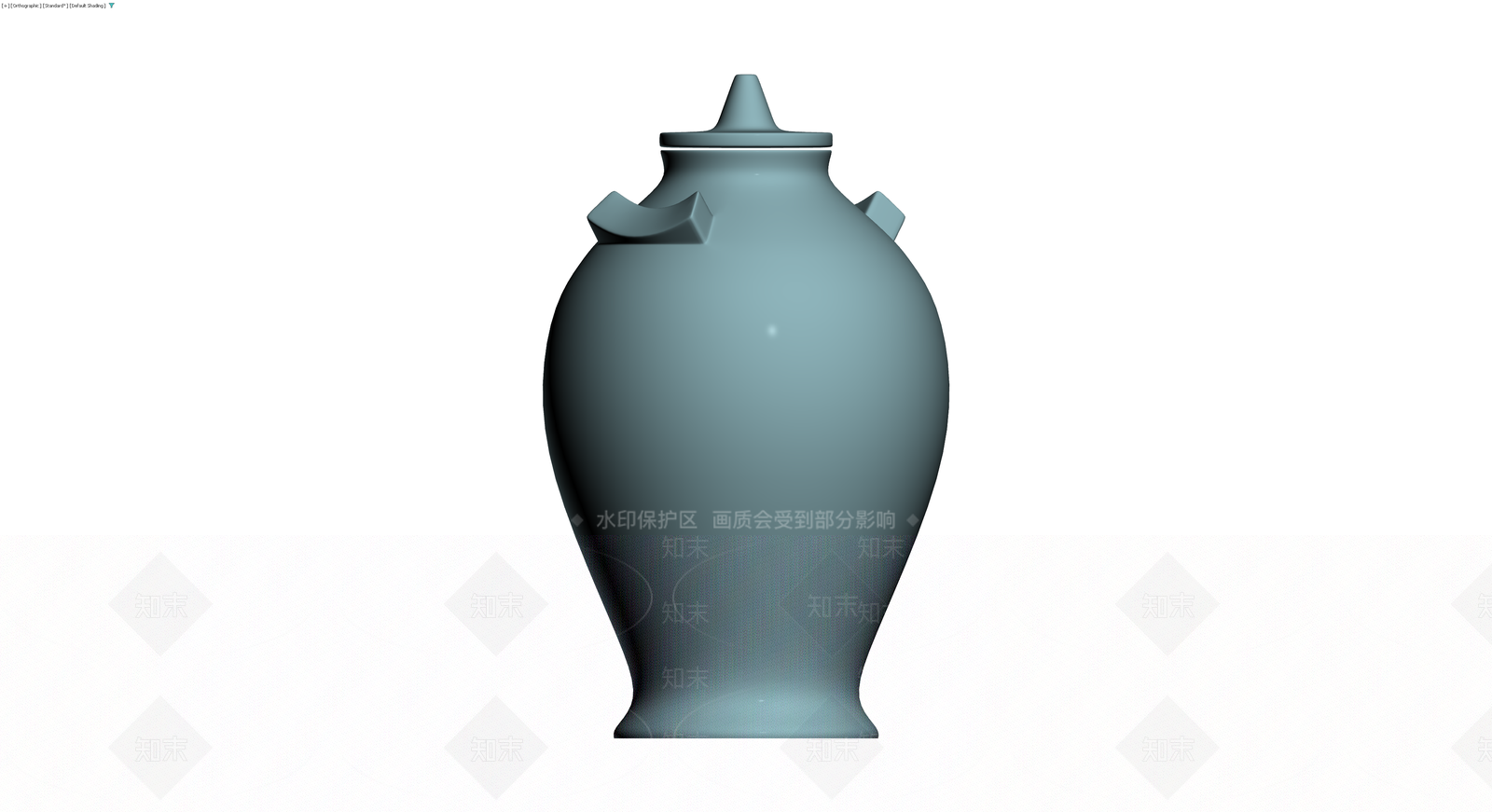 青瓷梅瓶造型器皿3D模型下载【ID:1229928806】
