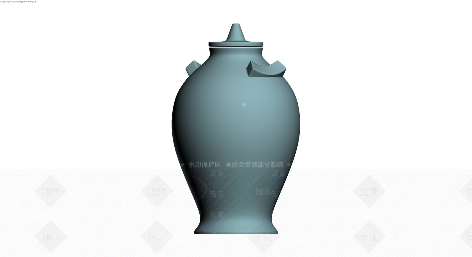 青瓷梅瓶造型器皿3D模型下载【ID:1229928806】