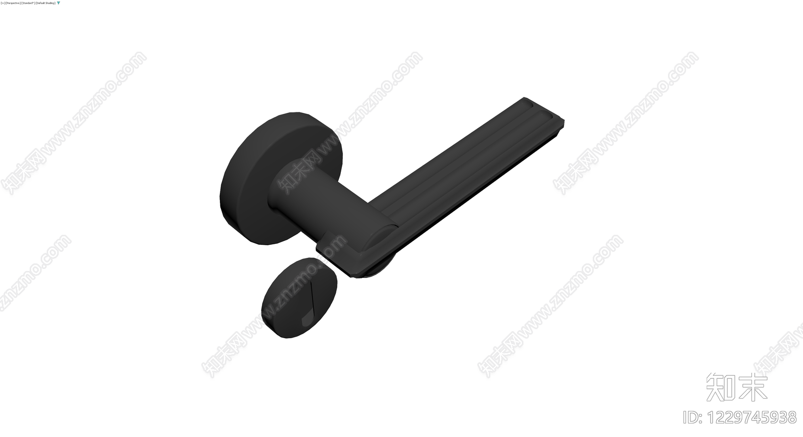 黑色现代门把手3D模型下载【ID:1229745938】