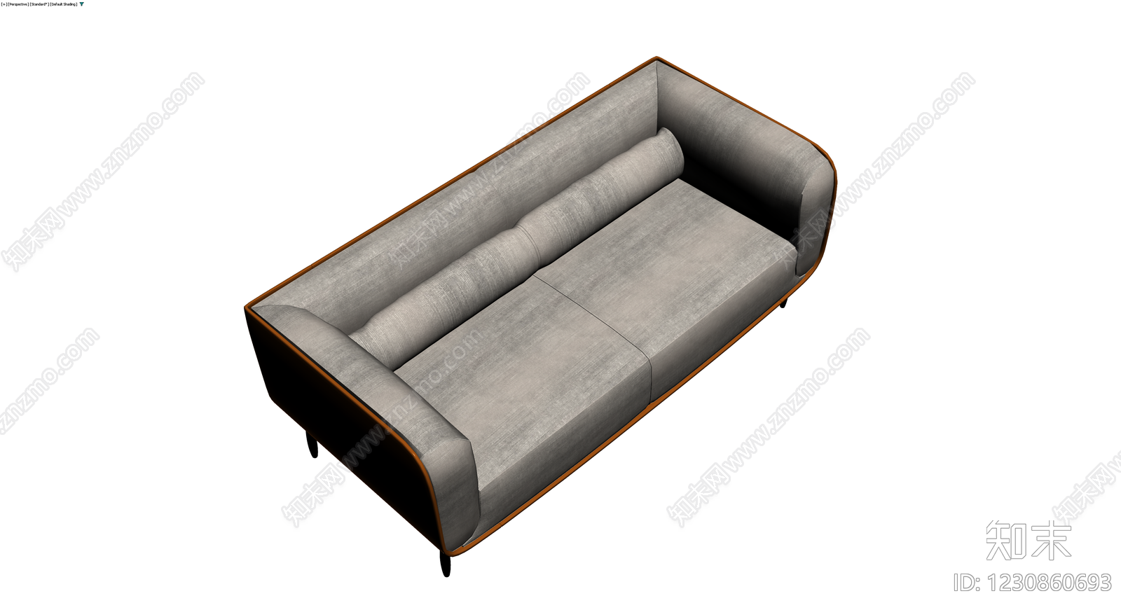 现代灰棕配色沙发3D模型下载【ID:1230860693】