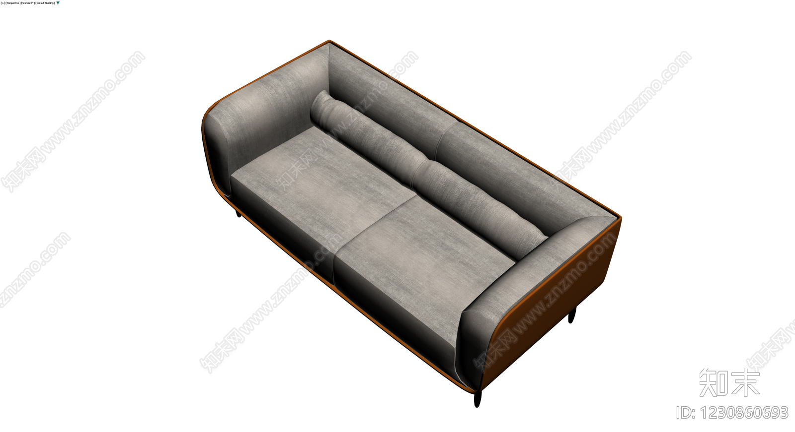 现代灰棕配色沙发3D模型下载【ID:1230860693】