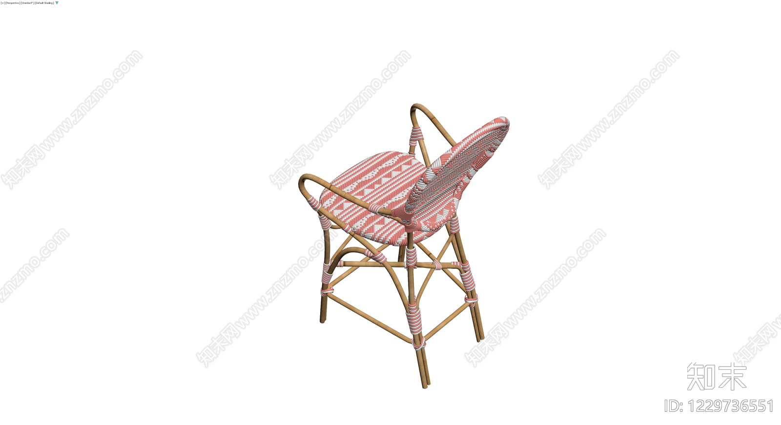 粉白编织藤椅3D模型下载【ID:1229736551】
